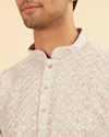 Manyavar Men Light Grey Elegance Kurta Pajama