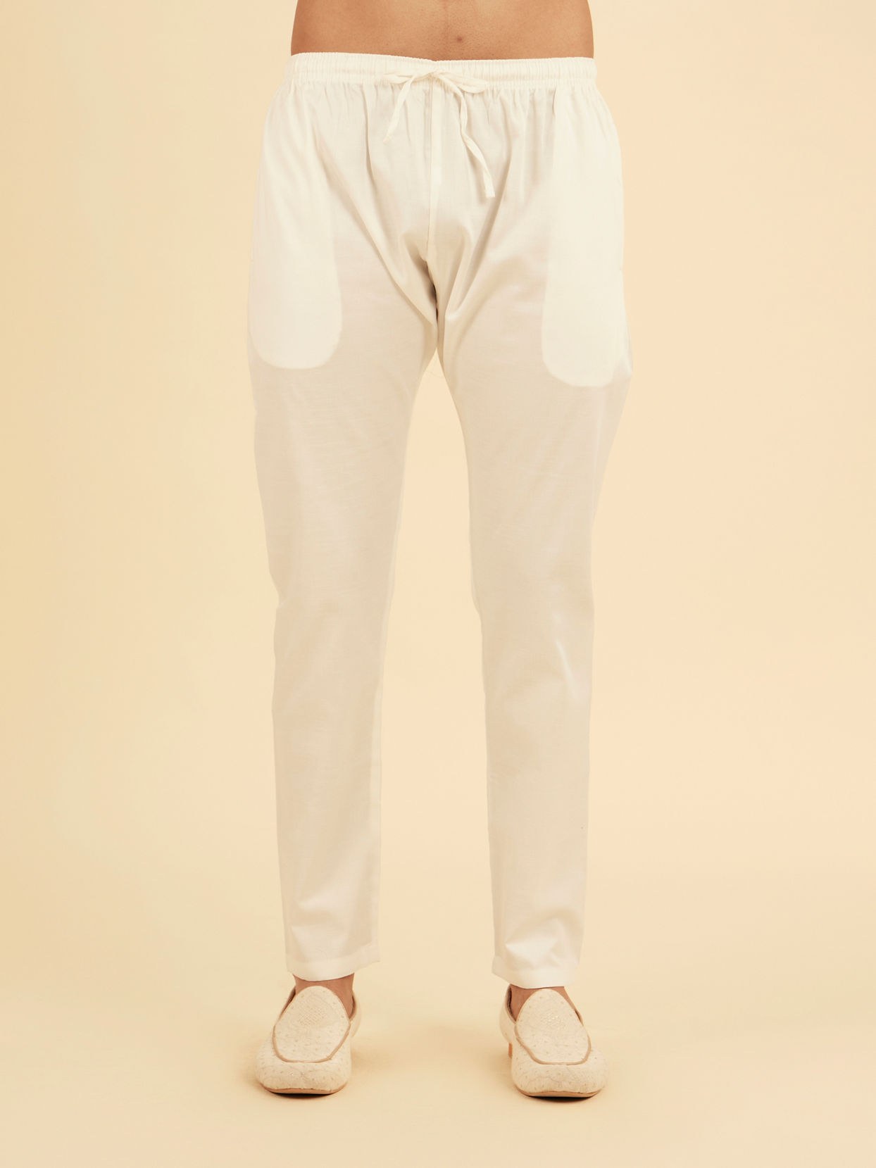 Manyavar Men Light Grey Elegance Kurta Pajama