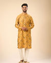 Manyavar Men Sunset Mustard Elegance Kurta Pajama