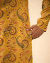 Manyavar Men Sunset Mustard Elegance Kurta Pajama