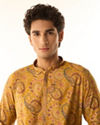 Manyavar Men Sunset Mustard Elegance Kurta Pajama