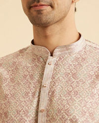 Manyavar Men Dusty Pink Festive Kurta Pajama