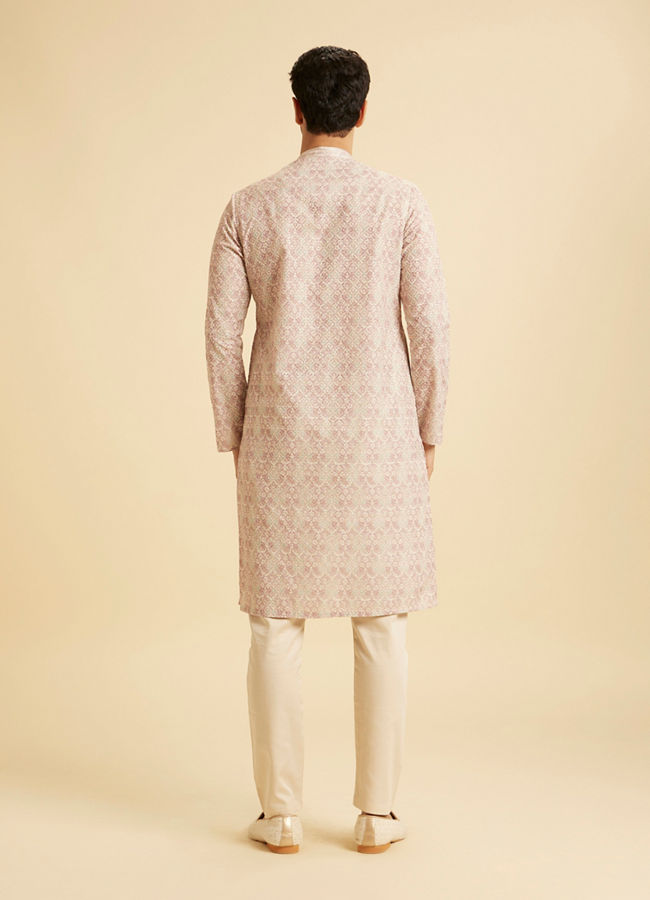 Manyavar Men Dusty Pink Festive Kurta Pajama