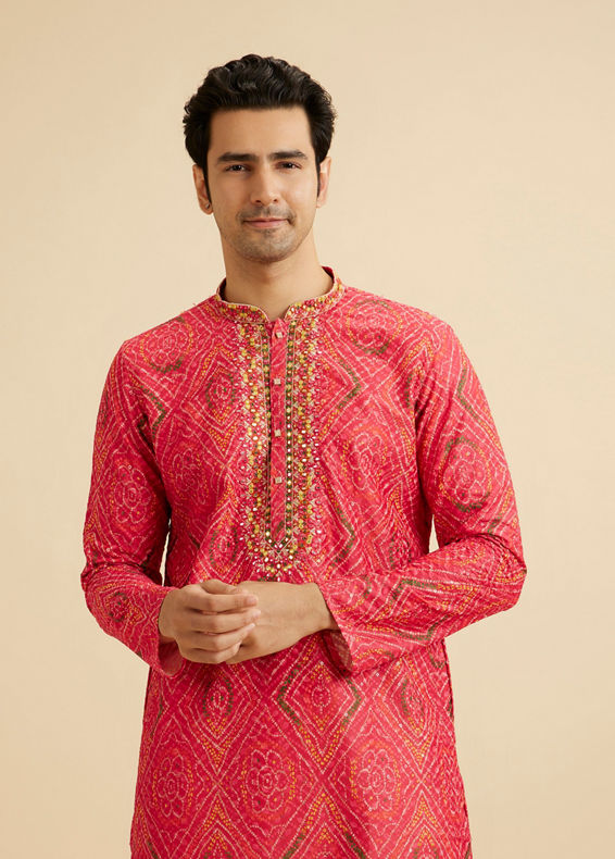 Manyavar Men Coral Elegance Kurta Pajama