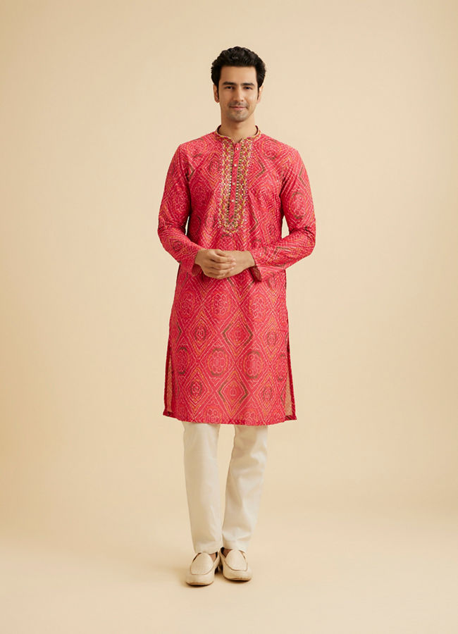 Manyavar Men Coral Elegance Kurta Pajama