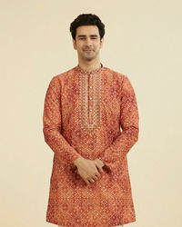 Manyavar Men Rust Radiance Kurta Pajama