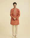 Manyavar Men Rust Radiance Kurta Pajama