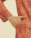 Manyavar Men Rust Radiance Kurta Pajama