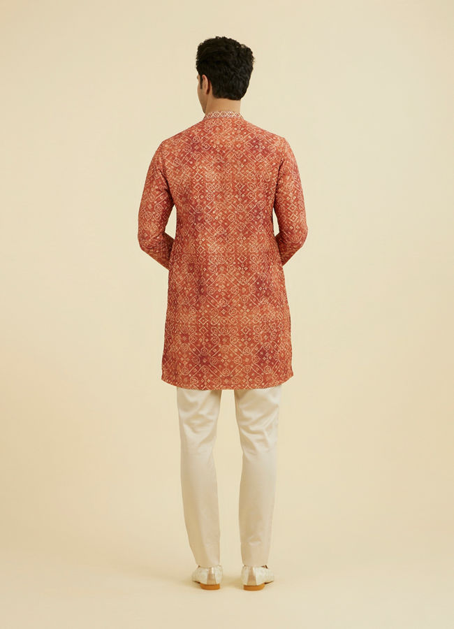 Manyavar Men Rust Radiance Kurta Pajama