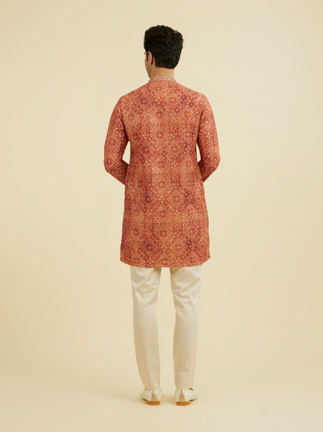 Manyavar Men Rust Radiance Kurta Pajama