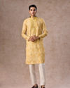 Manyavar Men Radiant Mustard Kurta Pajama Set