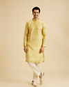 Manyavar Men Radiant Mustard Kurta Pajama Set