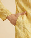 Manyavar Men Radiant Mustard Kurta Pajama Set