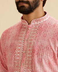 Manyavar Men Cherry Blossom Elegance Kurta Pajama