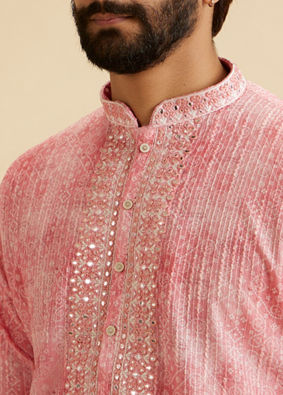 Manyavar Men Cherry Blossom Elegance Kurta Pajama