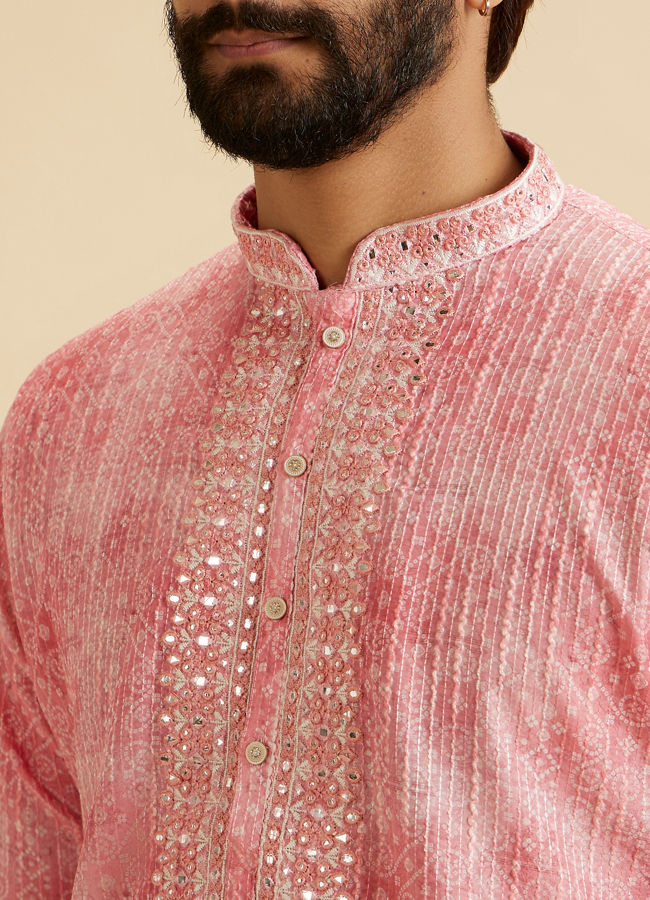 Manyavar Men Cherry Blossom Elegance Kurta Pajama