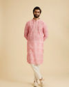 Manyavar Men Cherry Blossom Elegance Kurta Pajama
