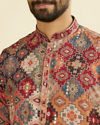 Manyavar Men Vibrant Orange Kurta Pajama