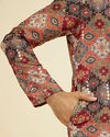 Manyavar Men Vibrant Orange Kurta Pajama