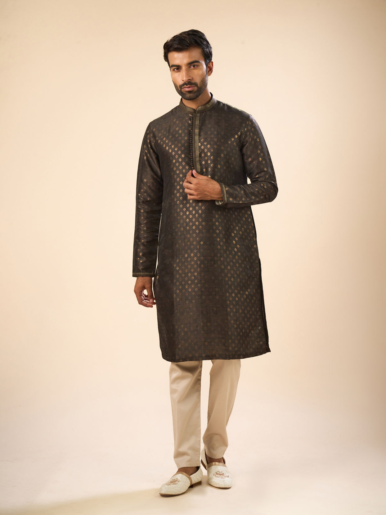 Manyavar Men Emerald Glory Kurta Pajama