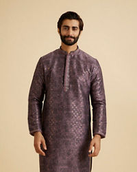 Manyavar Men Purple Majesty Kurta Pajama Set