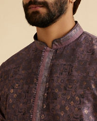 Manyavar Men Purple Majesty Kurta Pajama Set