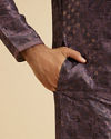 Manyavar Men Purple Majesty Kurta Pajama Set