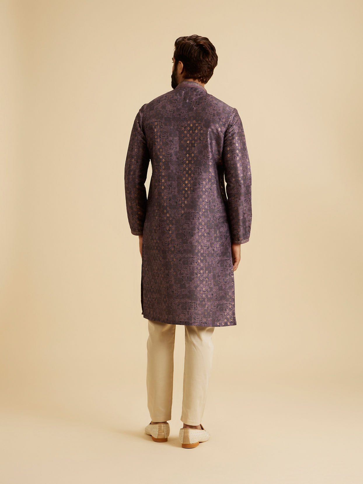 Manyavar Men Purple Majesty Kurta Pajama Set