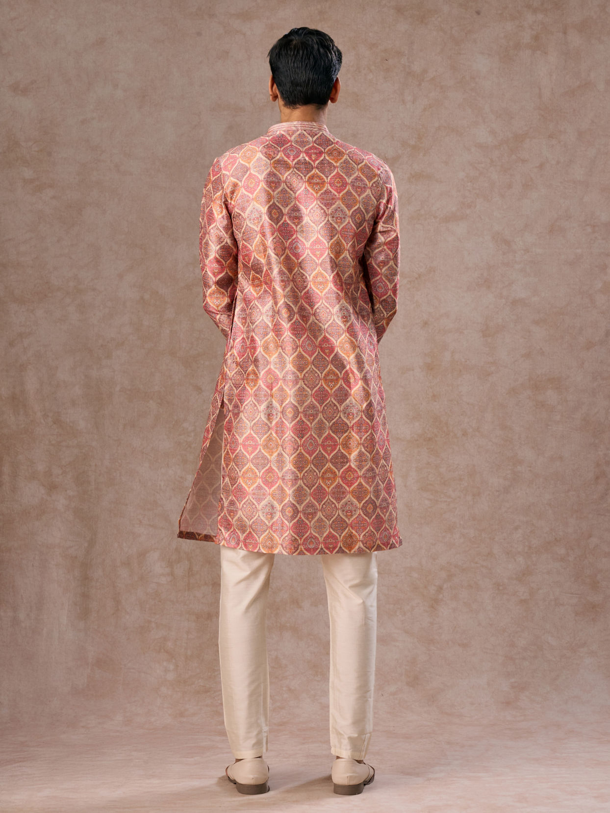 Manyavar Men Beige Classic Kurta Pajama