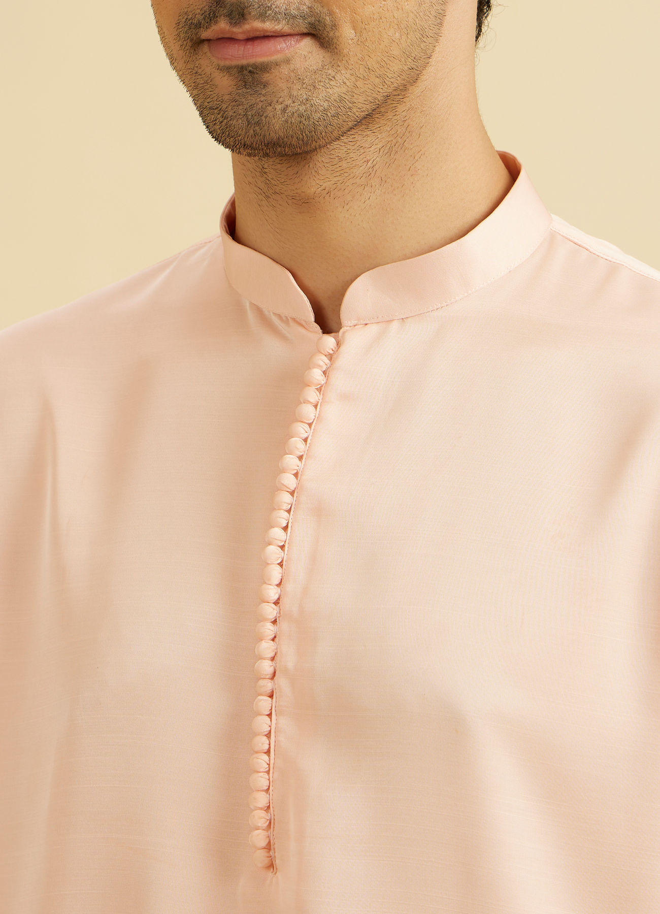 Manyavar Men Glowing Pink Satin Kurta Pajama