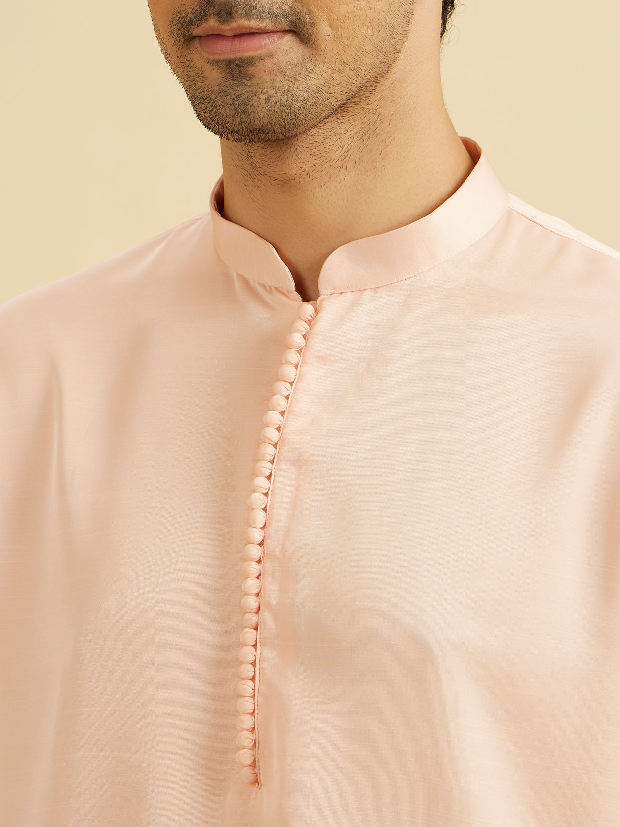 Manyavar Men Glowing Pink Satin Kurta Pajama