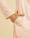 Manyavar Men Glowing Pink Satin Kurta Pajama