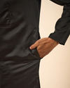 Manyavar Men Elegant Black Satin Kurta Pajama