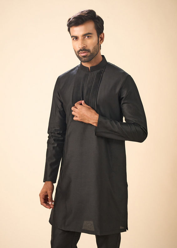 Manyavar Men Black Royal Splendor Kurta Pajama