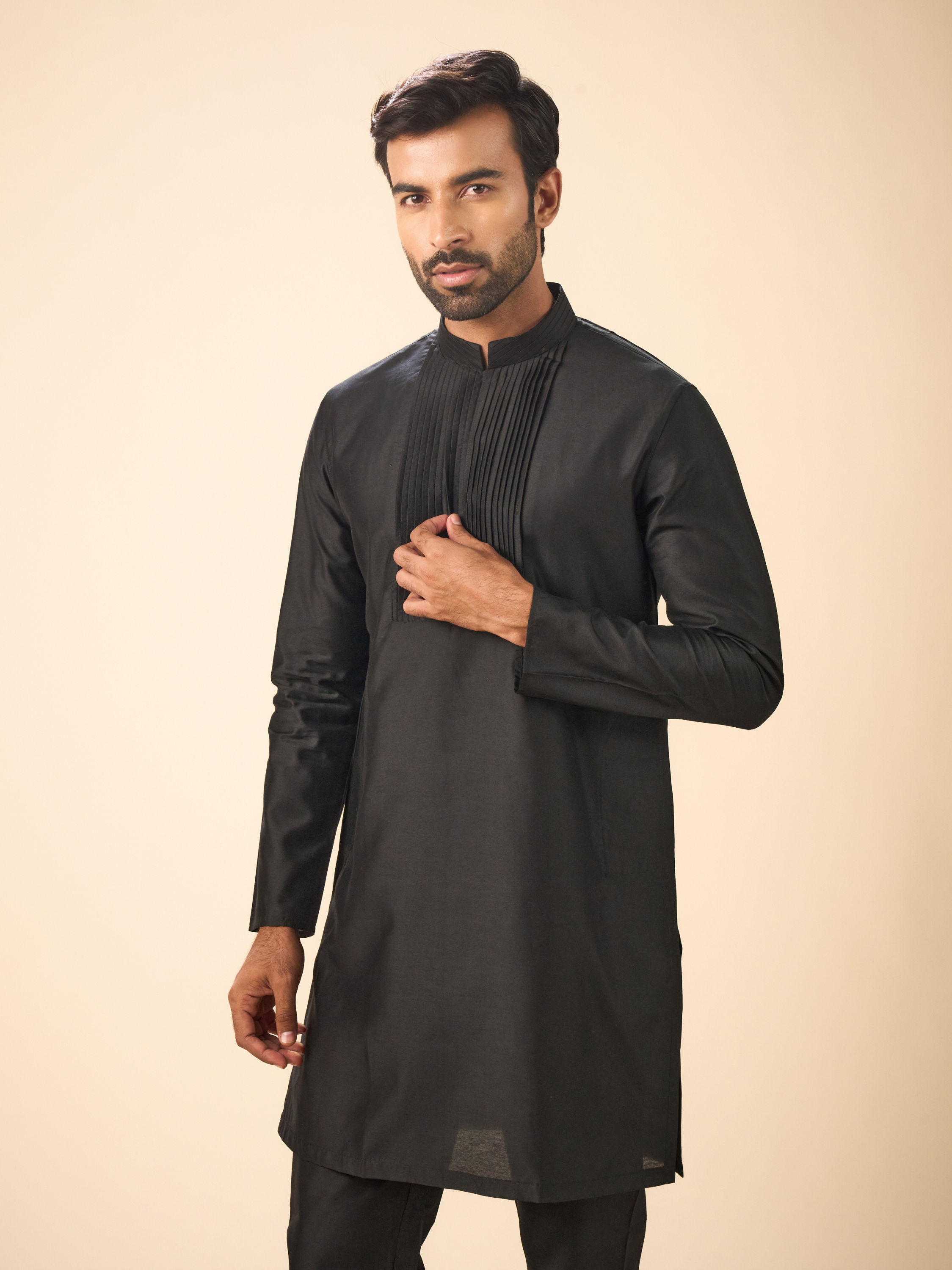 Manyavar Men Black Royal Splendor Kurta Pajama