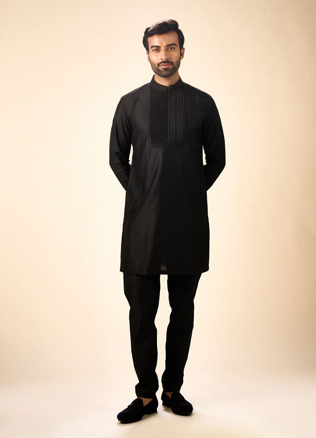 Manyavar Men Black Royal Splendor Kurta Pajama