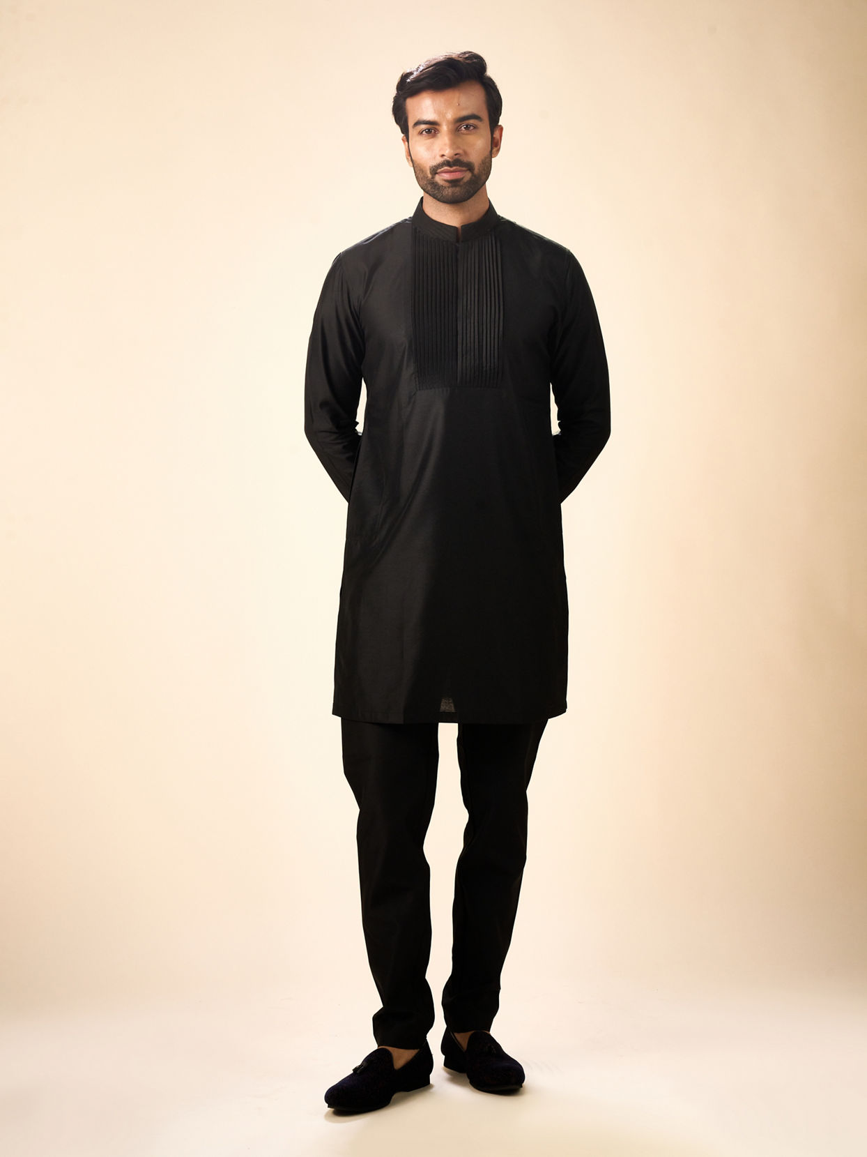 Manyavar Men Black Royal Splendor Kurta Pajama