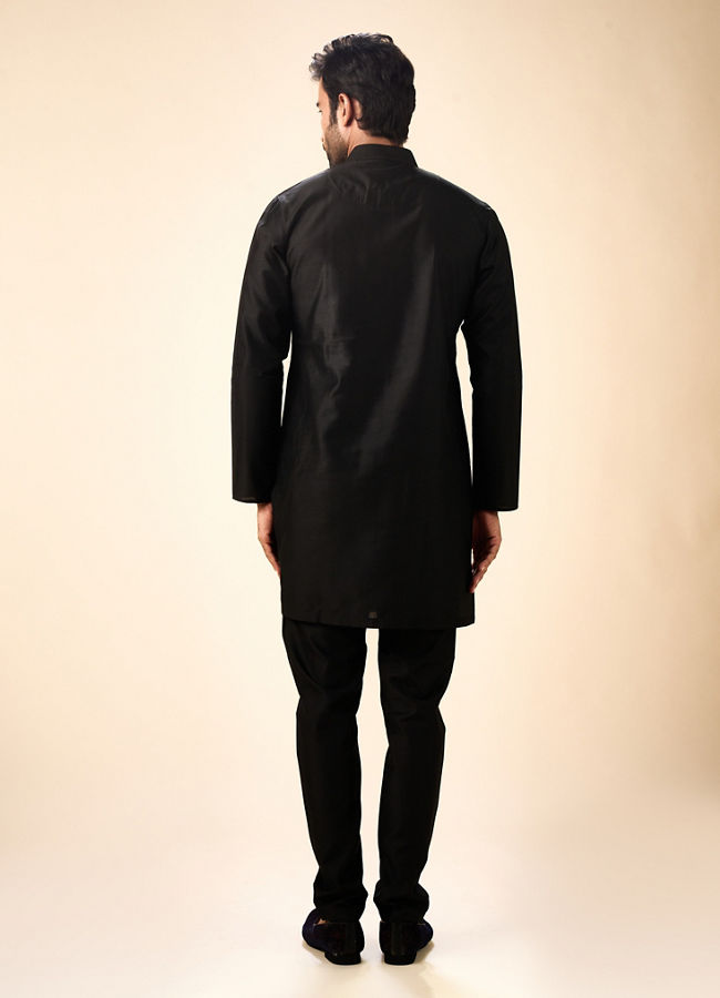 Manyavar Men Black Royal Splendor Kurta Pajama