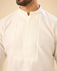 Manyavar Men Radiant Warm White Kurta Pajama