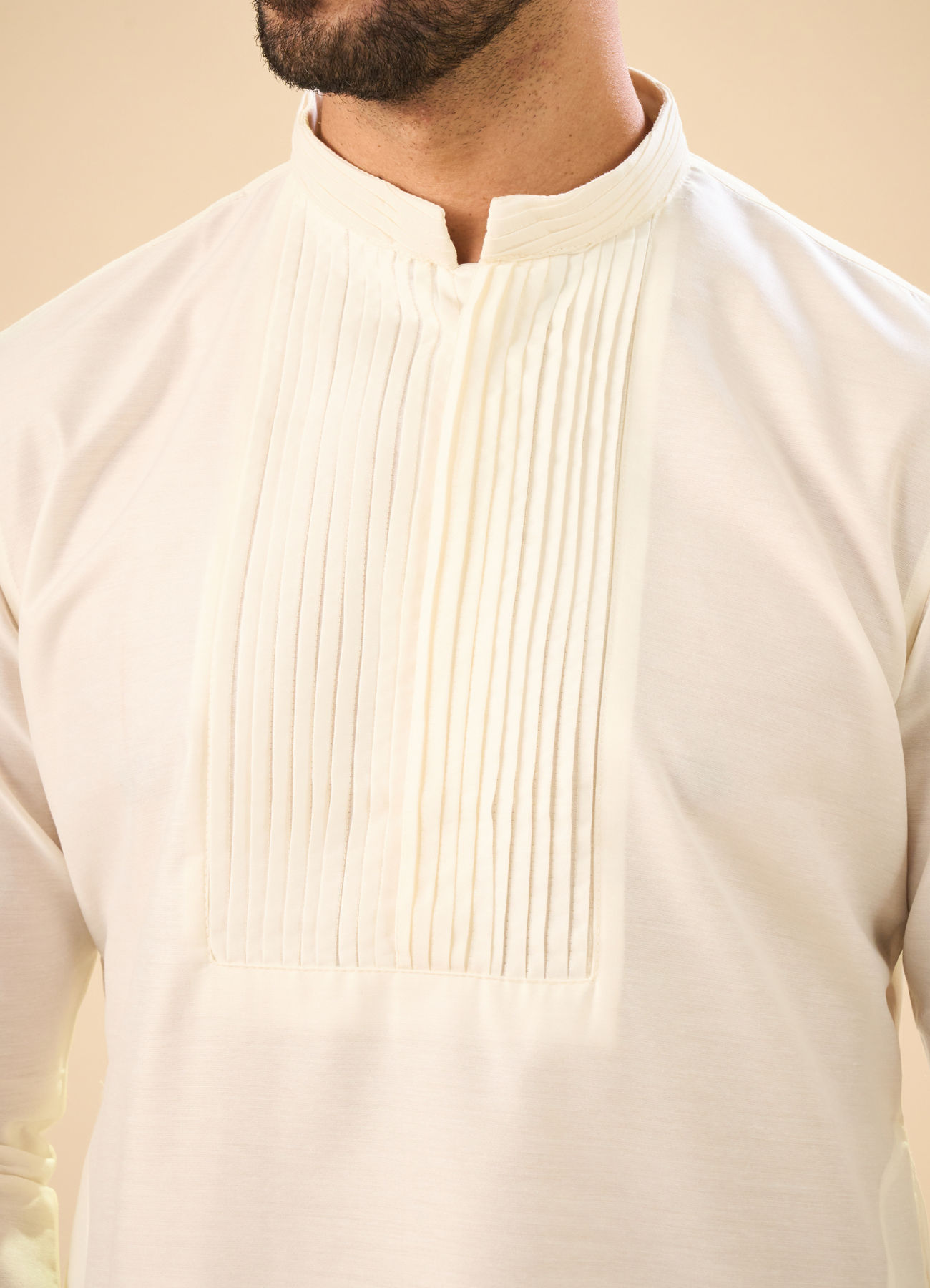 Manyavar Men Radiant Warm White Kurta Pajama