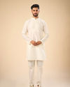 Manyavar Men Radiant Warm White Kurta Pajama