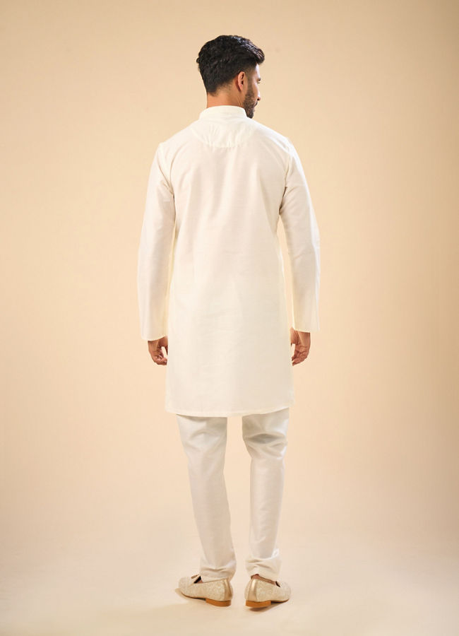 Manyavar Men Radiant Warm White Kurta Pajama