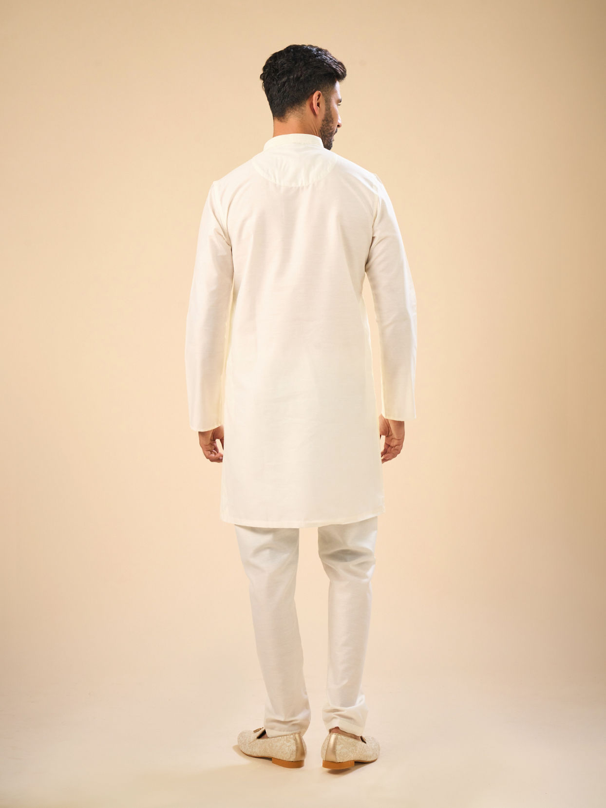 Manyavar Men Radiant Warm White Kurta Pajama