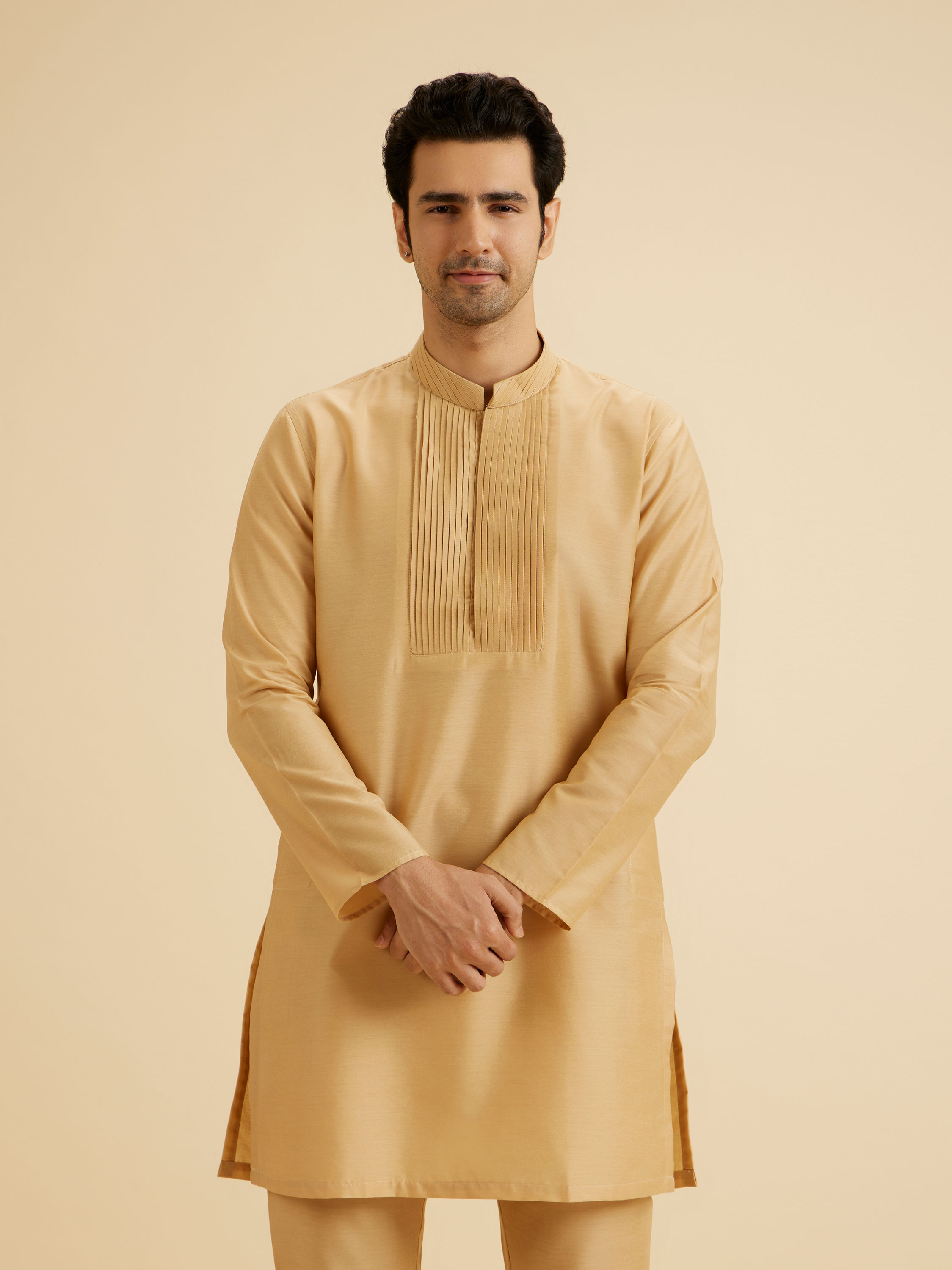 Manyavar Men Fawn Elegance Kurta Pajama