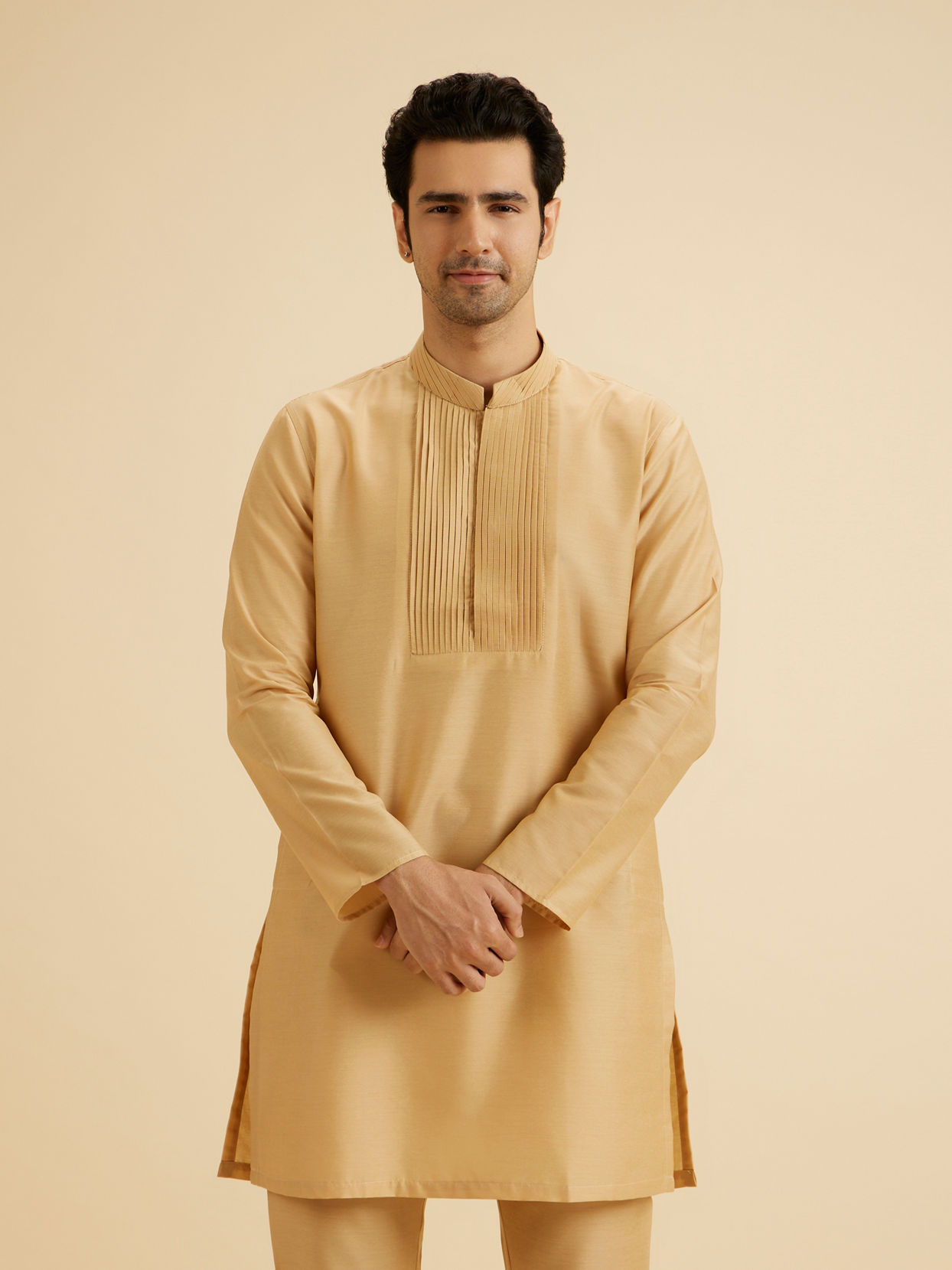 Manyavar Men Fawn Elegance Kurta Pajama