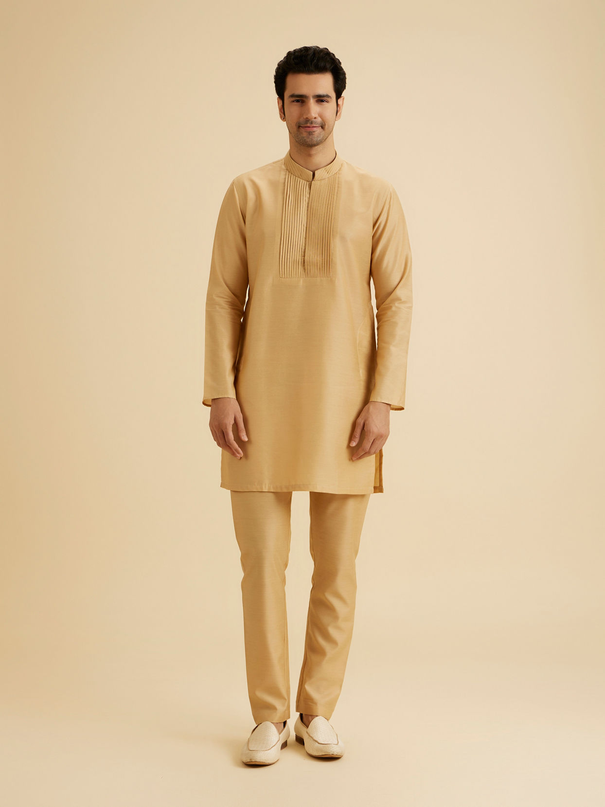 Manyavar Men Fawn Elegance Kurta Pajama
