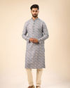 Manyavar Men Glittering Grey Kurta Pajama