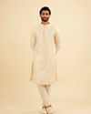 Manyavar Men Beige Elegance Kurta Pajama