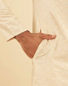 Manyavar Men Beige Elegance Kurta Pajama