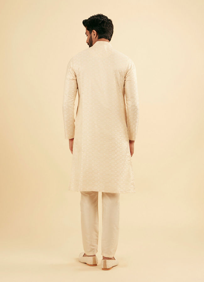 Manyavar Men Beige Elegance Kurta Pajama